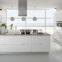Modern Style Ready Assembled Complete White Lacquer Islands Laminate Kitchen Cabinets