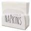 Rustic Napkin Holder Farmhouse Solid Real Wood Freestanding Napkin Dispenser for Kitchen Countertops 15x11x7.6cm