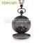 Rose and Skull Design Black Agate Beaded Quartz Necklace Pocket Watch LVK04