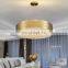 Modern Chandelier Light Crystal Luxury Gold Indoor Lighting Pendant Fixtures Living Room Home