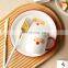 Hot Sale Stack Cups Cute Moose Mug Elf Cup Christmas Plates Set Taza Plegable Teller Ceramic Cup And Saucer For Christmas Gifts