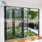 exterior aluminum folding door system house patio double glazed aluminium glass bi fold door powder coating