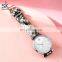 SHENGKE Female Marbling Watches  Black with White Watch  Snakeskin PU Strap Quartz Watches