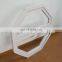 Aluminum Hexagon Frame Handle Lock Tempered Glass Double Hung Window