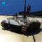 Rubber tracked crawler and wheel type climbing wall robot chassis