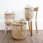 Hot SaleTall Round Seagrass Storage Basket With Handles Handwoven Natural Basket Decor Wholesale