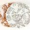 13 inches Home Decorative Wedding Catering Gold Glass Charger Plate Wholesale