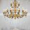 Modern round brass crystal luxury chandelier wall lamp for living room ceiling or bedroom ceiling