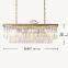 Modern American Crystal Glass Rod Pendants Chandelier Lighting Fixture For Living Room Dining Room Kitchen Island Foyer Lobby