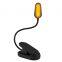 1600K Rechargeable Extra Bright Gooseneck Clip On Book Reading Light With 3 Brightness Settings