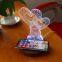 Innovative 3D LED illusion lamp Wireless Charger for phone Samsug Fast Charging 7 colors Night Light Custom Wireless Charger Stand