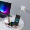 6 in 1 Wireless Charging Dock for Phone Watch Earphone Fast Charger Multifunction 15W QI Micro USB Type C 360 Rotate Dock