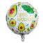 Wholesale Summer Fruit Aluminum Foil Balloons Watermelon Strawberry Orange for Birthday Party Themed Decorations