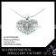 fancy pendant designs for girls in 925 sterling silver jewelry heart pendant necklace