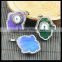 LFD-0055P ~ Wholesale Mixed Color Druzy Agate Pendant , Pave Rhinestone Crystal Evil eye Pendants Jewelry Finding