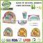 popular bamboo fibre kids dinner set, pirate girl bamboo round dinner set