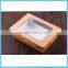 Eco friendly kraft paper salad packing box with pvc window