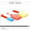 3pcs Plastic Handle Different Color Foam Paint Brush Set