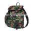 3d printed palm tropical green red flower Vintage Canvas Rucksacks Cute School Satchel Rucksack Backpack Campus Bag