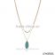 Two layers gold chain dainty aerugo feather charm pendant necklace                        
                                                                                Supplier's Choice