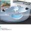 waterfall tempered glass side acrylic bathtub,triangle corner acrylic one piece new whirlpool bathtub