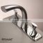 3-hole wash basin faucet curved dual handle high quality plating F21177C