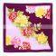 100% silk square scarf hand painting