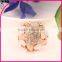 Wholesale lots rose gold Colorful Imitate crystal rings