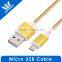 Aluminum Shell Micro USB 2.0 Cable for smartphone