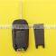 Peugeot car key 3 button flip remote replacement key shell with groove blade