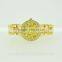 lady luxury crystal design wrist gold metal watch