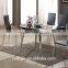 L808C Extending clear Glass Dining Tables in ITALIA modern dining room