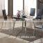 L808C Dining Table Black Glass /Gloss Square Extending 900-1300 + 6 blk 610                        
                                                Quality Choice