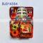 Funny children toy plastic kids diy block warrior battle spinning top toy