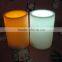 plastic cheap decoration pillar amber set led candles