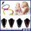 Fashion bead pendant necklace BPA Free silicone baby teething necklace