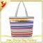 High Quality Striped OEM Production Canvas Tote Bag for Travel