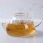 china factory price unique shape hand made heat resistant pyrex glass teapot with infuser