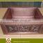 square bronze wash basin sink