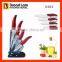 4pcs Ceramic Kitchen knives set with colorful handle in acrylic knife holder with nice gift box packing