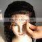 full lace human hair wig afro kinky curly indian women hair silk base wig