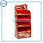 Durable supermarket cardboard display rack/chocolate floor stand shelf display/food display units