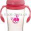 Customer brand and logo name with handle plastic baby bottles