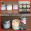 Color Natural Scented Soy Wax Glass Container Personalized Covered Apothecary Candle Jar