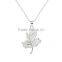 Pendant Necklace 100% 925 Sterling Silver Leave Charms
