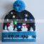 Hot sale knitted christmas hat crochet Led beanie hats