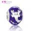 D148g enamel 925 charm purple beads,women european bracelet charm