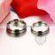 Silver Plated Stainless Steel Round Ring Fashion Couple Ring Wedding Jewelry 6210025