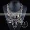 high quality vintage rhinestone chunky statement necklace tin alloy fashion women pendant necklace 6390088