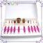 Synthetic hair private label foundation mermaid rose gold 10pcs pink oval makeup brush set